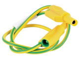 Safety earth lead O4 mm - length  25cm - yellow/green-  female type -