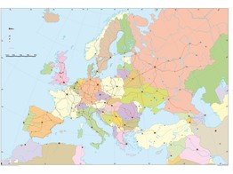 BLANK MAP OF EUROPE 110 X 160CM