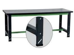 Etabli standard stratifie Hte TEMP. 40 mm - 1500x1000 - Hauteur reglab