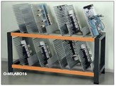 Storage rack for 16 grids - EQUILIBRIUM range - Grey and Orange