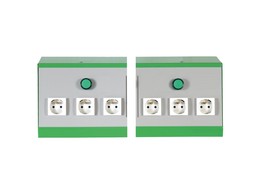 MODULE MET 2 X  3 STOPCONTACTEN 230V  INDICATOR LED LICHT