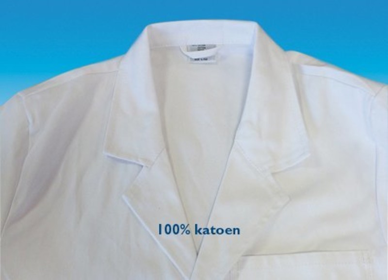 Wegwerp-laboratoriumjas PE Sluitingsknoop blauw (100 stuks
