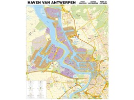 ANTWERP HARBOUR 94 X 110CM LAMINATED WITH WOODEN RODS