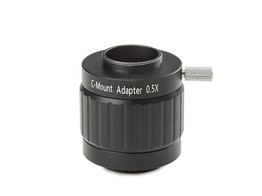 C-MOUNT ADAPTER WITH 0.5X LENS FOR 1/2 INCH CAMERAS