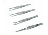 DRESSING FORCEPS WITH BLUNT TIPS  LENGTH 13 CM