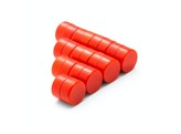 MAGNETEN ROND 1CM ROOD VR KAARTEN  PER 10 STUKS 