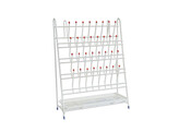 White draining rack with deap tray   55 positions