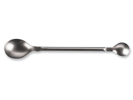 DOUBLE SPOON 180MM - SPOON FOR CHEMICALS ROUNDED HANDLE