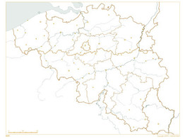 CARTE DE LA BELGIQUE MUET A4 100PCS