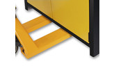 BRANDVEILIGE KAST STAANDE ENKELE DEUR - Q-CLASSIC-90 - GEEL- 11-1425 - MET TRANSPORT SOKKEL