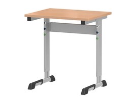 PUPIL TABLE SINGLE  HEIGHT ADJUSTABLE 70-82X70X55 CM