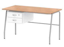 TABLE D ENSEIGNANT AVEC TIROIRS  QUATRE PATTES 76X130X65 CM
