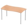 GROUP WORK TABLE  S-SHAPE RECTANGULAR 64X140X70 CM