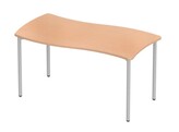 GROUP WORK TABLE  S-SHAPE RECTANGULAR 64X140X70 CM