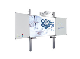 MULTISURFACE PROJECTION WHITEBOARD HEIGHT ADJUSTABLE 16 9 120X214 CM
