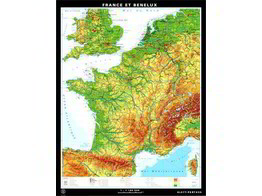 CARTE MURALE FRANCE ET BENELUX R/V 115X150 CM