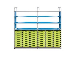 CALLERO STORAGE SYSTEM WITH 48 LOW STORAGE BINS - 6 COLUMNS