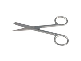 LABORATORY  SCISSORS - STRAIGHT - OF STAINLESS STEEL WITH POINTED AND BLUNT TIP 115MM