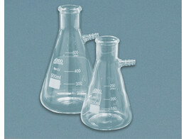 ERLENMEYER FLASK WITH SIDE TUBE  CAPACITY 500 ML.-BORO  3 3