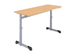 LEERLINGENTAFEL  2P  IN HOOGTE VERSTELBAAR  MELAMINE TAFELBLAD  ABS RAND