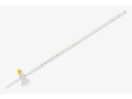 BURETTE MIT GERADEM NORMSCHLIFFHAHN  50 ML  TEILUNG 0 1 ML - 5 PCS - BUDGET