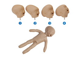 FETAL DOLL WITH FOUR HEADS  WHITE