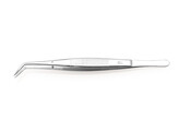 FORCEPS WITH FINE TIPS WITH GUIDE - CURVED - LENGTH 13 CM
