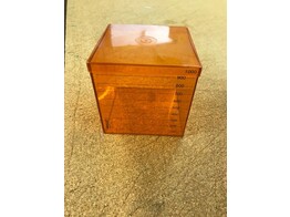 LITER CUBE-TRANSPARANT ORANGE PLASTIC