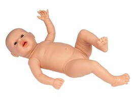BABY OEFENPOP   50 CM  -  VROUWELIJK - BLANK