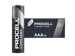 DURACELL PROCELL  BATTERY 1 5 V  AAA  TYPE LR3  10 PCS