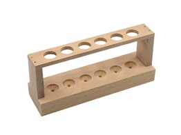 TEST TUBE RACK  WITH 6 WHOLES  D   22 MM  WOOD
