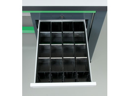 Layout for drawers - modular from 8 to 20 cases  4 small compartments