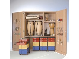 MUZIEKKAST  150 X 190 X 60  MET 142 INSTRUMENTEN