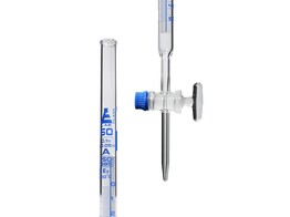 MOHR AS BURETTE  STRAIGHT GLASS STOPCOCK  SCHELLBACH STRIPE 50ML