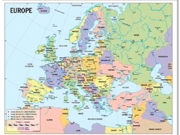 CARTE DE L EUROPE POLITIQUE 170 X 120CM  VERSION PAPIER