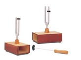PAIR OF TUNING FORKS  440 HZ  ON RESONANCE BOXES