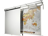 PROJECTION SCREEN WITH SPRING FOR RAIL SYSTEM