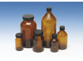 BOTTLE AMBER GLASS 250ML WITH SCREWCAP