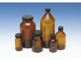 SCHRAUBVERSCHLUSSFLASCHE BRAUN - WEITHALS - 100 ML