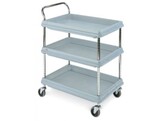 LABORATORY TROLLEY LARGE- 3 SHELF-DEEP LEDGE