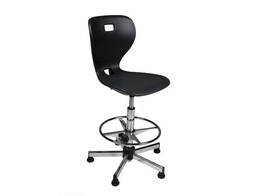CHAISE DE LABORATOIRE ERGOSTAR COUNTER 56 - 82 CM - GRIS FONCE