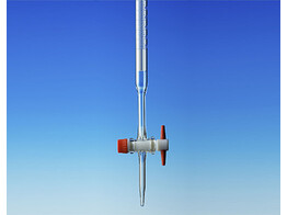 MOHR AS BURETTE  PTFE STRAIGHT STOPCOCK  SCHELLBACH STRIPE 25ML