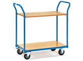 Trolley of dimensions 1030 x 500 x  h  1010mm  with 2 plates at 185mm