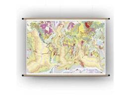 GEOLOGICAL MAP OF THE WORLD 210 X 100 CM