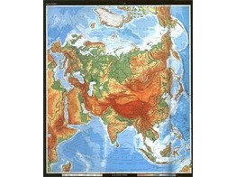 ASIA AND EURASIA PHYSICAL 210 X 233 CM  DUTCH