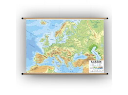 EUROPA FYSISCH 160X120 CM GEPLASTIFICEERD MET STOKKEN