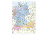 DEUTSCHLAND OSTERREICH SCHWEIZ WANDPLAAT TAALKUNDE 70X100CM