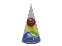 CONE WITH ELLIPSE AND TWO SPHERES OF CONTACT