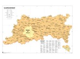 VLAAMS-BRABANT ADMINISTRATIEVE 70 X 100CM GEPLASTIFICEERD