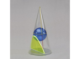 CONE WITH PARABOLA AND SPHERE OF CONTACT